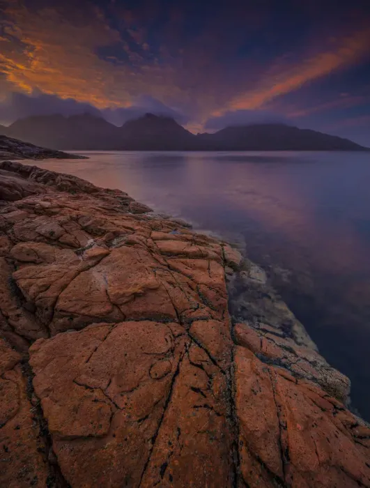Framed Print : Sunset colours in the Freycinet National Park, East coast of Tasmania