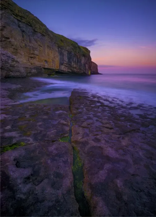 Framed Print : Sunset at Dancing Ledge