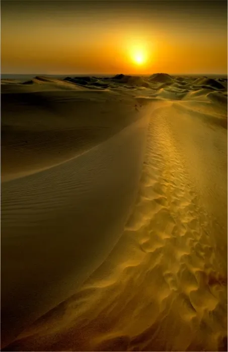 Framed Print : Sunset in the Desert of the United Arab Emirates Framed Print : Sunset in the Desert of the United Arab Emirates