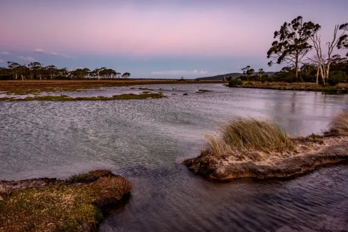Framed Print : Sunset at Encampment Cove, Maria Island, Tasmania