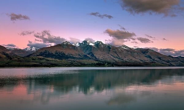sunset over Glenorchy New Zealand