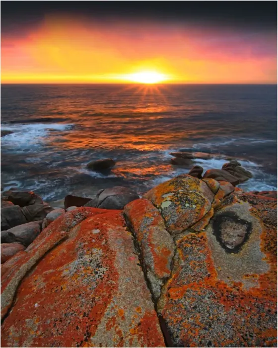 Framed Print : Sunset at Grassy bay, King Island, Bass Strait, Tasmania, Australia