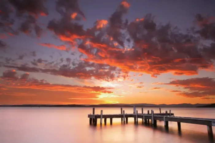 Framed Print : Sunset at Lake Macquarie Framed Print : Sunset at Lake Macquarie
