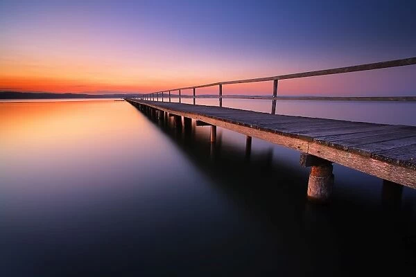 Sunset at long jetty, Tuggerah Lake