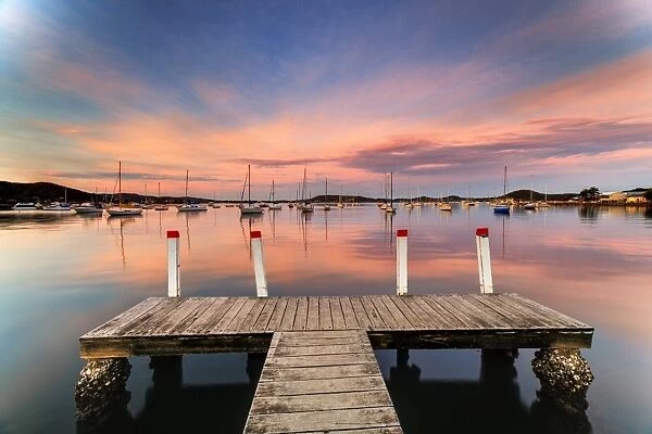 Sunset marina and wharf