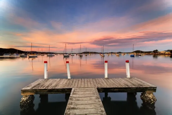 Framed Print : Sunset marina and wharf Framed Print : Sunset marina and wharf
