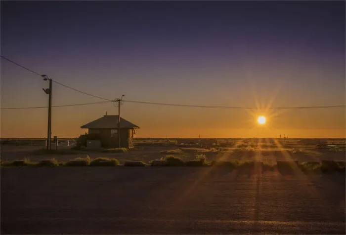 Framed Print : Sunset at Parachilna, outback South Australia
