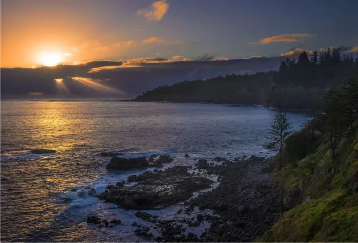 Framed Print : Sunset at Point Ross