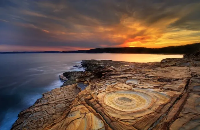 Framed Print : Sunset over Putty Beach