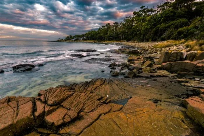 Framed Print : Sunset at Recherche Bay, Tasmania