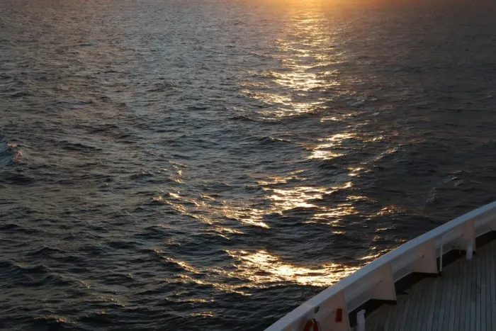 Framed Print : Sunset at sea on a cruise Framed Print : Sunset at sea on a cruise