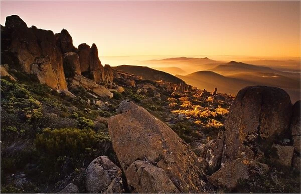 Sunset on the summit of Mount Wellington, Hobart, Tasmania