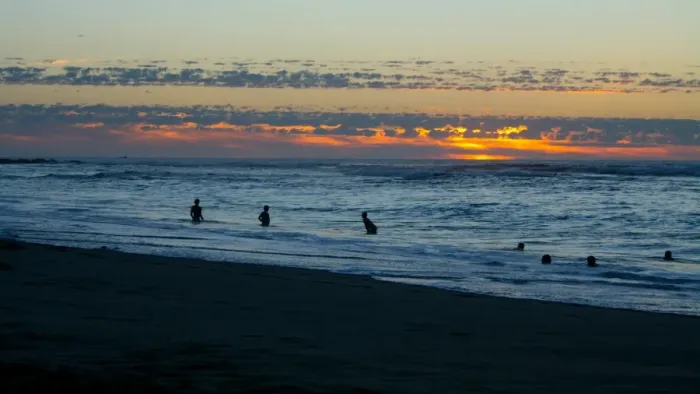 Framed Print : Sunset Swim near Yallinup beach Western Australia