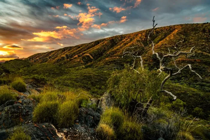 Framed Print : Sunset at Trig Point in West Macdonnell Ranges Framed Print : Sunset at Trig Point in West Macdonnell Ranges