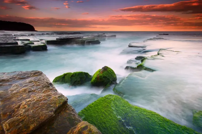 Framed Print : Sunset at Turimetta beach
