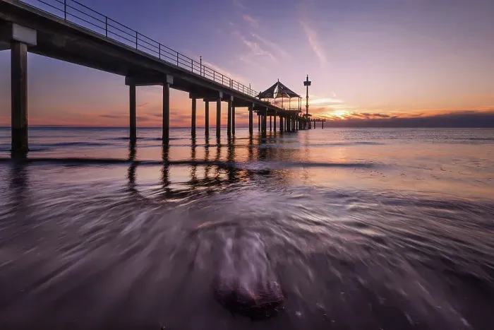Framed Print : Sunset View of Brighton Jetty, Adelaide, South Australia