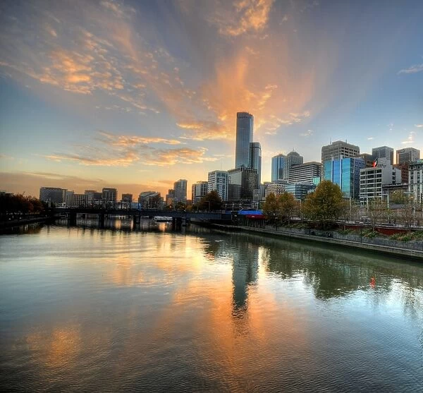 Sunset over the Yarra River, Melbourne