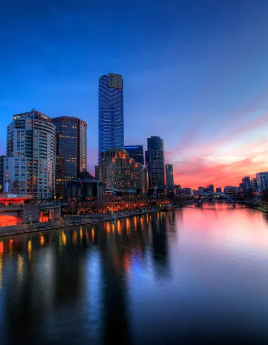 Framed Print : Sunset on the Yarra, Victoria Framed Print : Sunset on the Yarra, Victoria