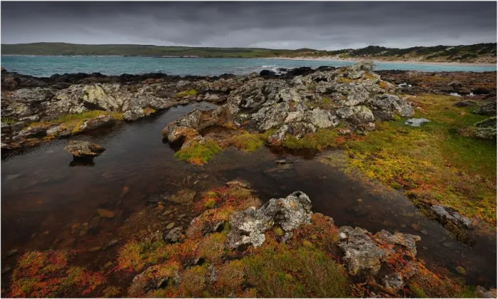 Framed Print : Surpirse bay, King Island, Bass Strait, Tasmania, Australia