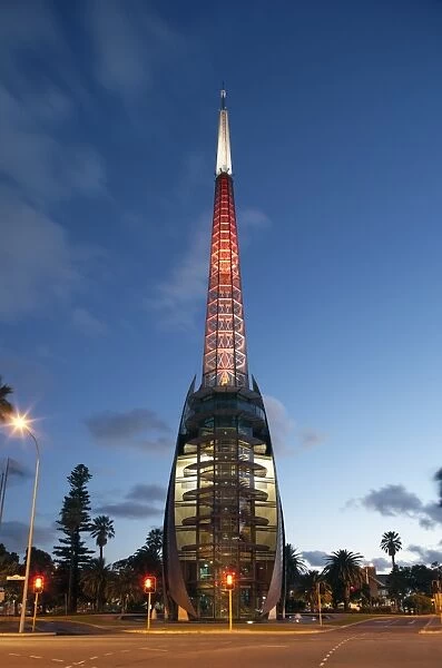 Swan Bell Tower in Perth at dusk, Australia