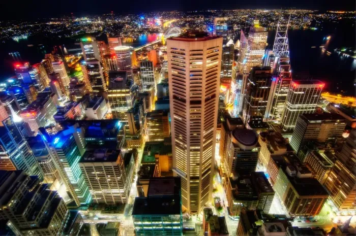 Framed Print : Sydney CDB and harbour from above Framed Print : Sydney CDB and harbour from above