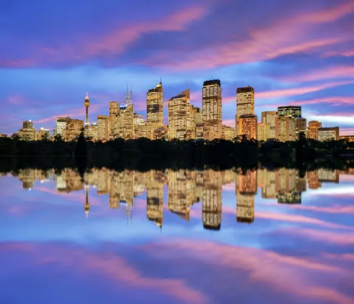 Framed Print : Sydney Central Business District Reflection, Australia Framed Print : Sydney Central Business District Reflection, Australia
