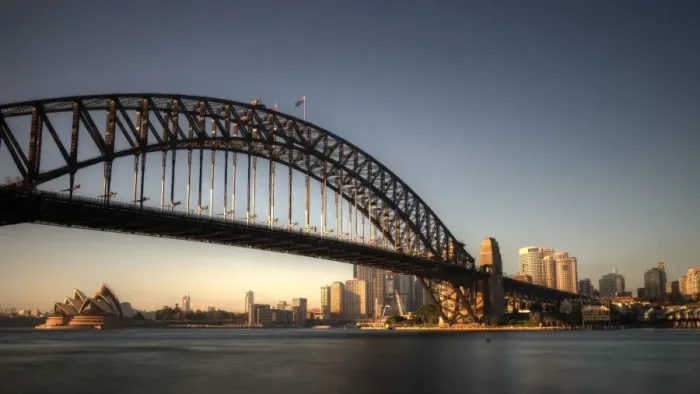 Framed Print : Sydney City, Harbour Bridge and Opera House