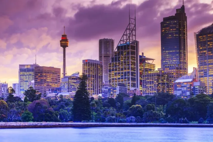 Framed Print : Sydney city and tv tower by night Framed Print : Sydney city and tv tower by night