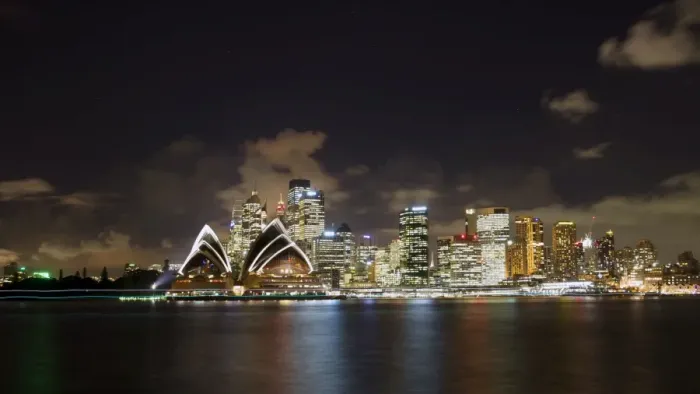 Framed Print : Sydney city view at night