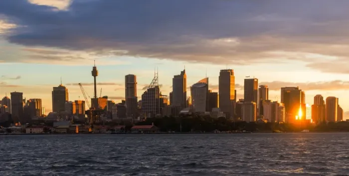 Framed Print : Sydney cityscape during twilight