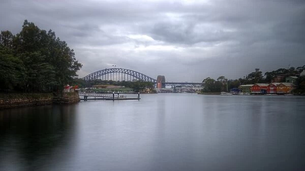 Sydney harbour bridge distant view