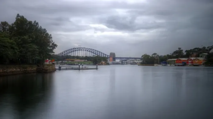 Framed Print : Sydney harbour bridge distant view Framed Print : Sydney harbour bridge distant view