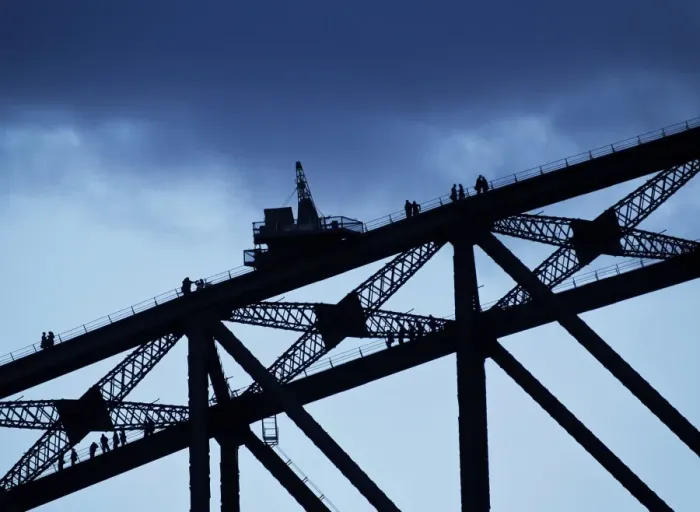 Framed Print : Sydney harbour bridge skywalkers Framed Print : Sydney harbour bridge skywalkers