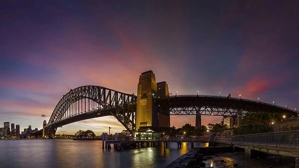 Sydney harbour bridge sunset