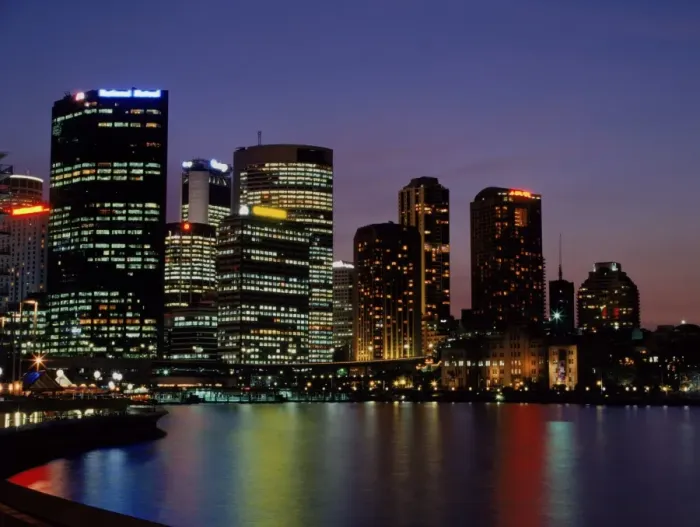 Framed Print : Sydney skyline at night, Australia