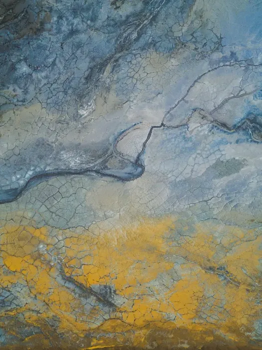 Framed Print : Tailings in a gold mine photographed by drone, Kalgoorlie, Western Australia