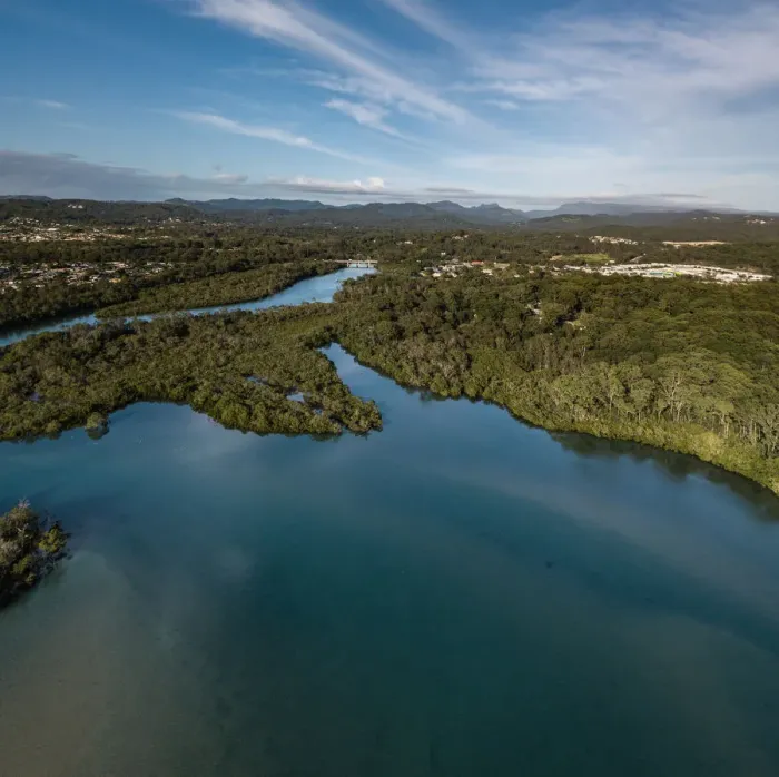 Framed Print : Tallebudgera Creek Aerials Framed Print : Tallebudgera Creek Aerials