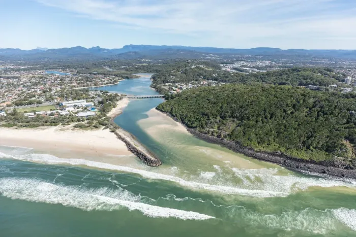 Framed Print : Tallebudgera Creek, Gold Coast Aerial
