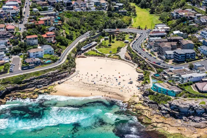Framed Print : Tamarama. Aerial view of Tamarama, Sydney, NSW