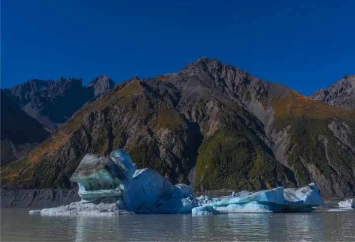 Framed Print : Tasman Glacial melt, Mount Cook Aoraki National Park, south Island of New Zealand