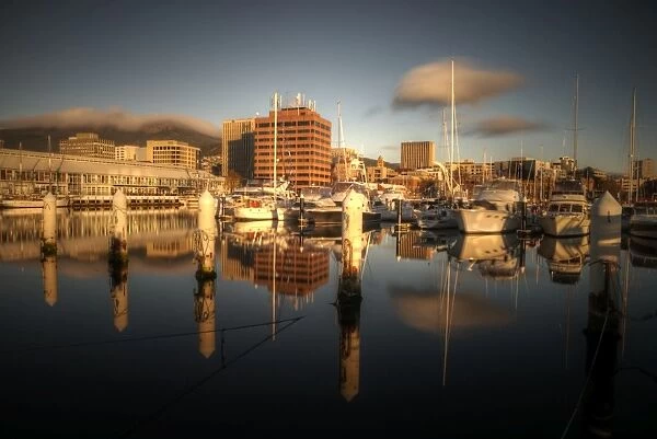 Tasmania Hobart harbour sunrise