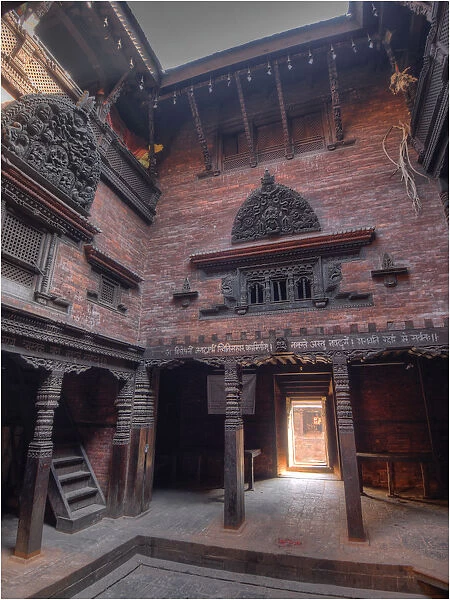 A temple interior, Katmandu, Western Himalayas, Nepal