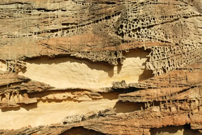 Framed Print : Textured sandstone, Rainbow Valley