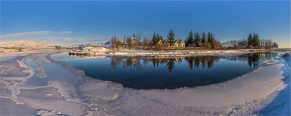 Thingvellir in winter, central Iceland