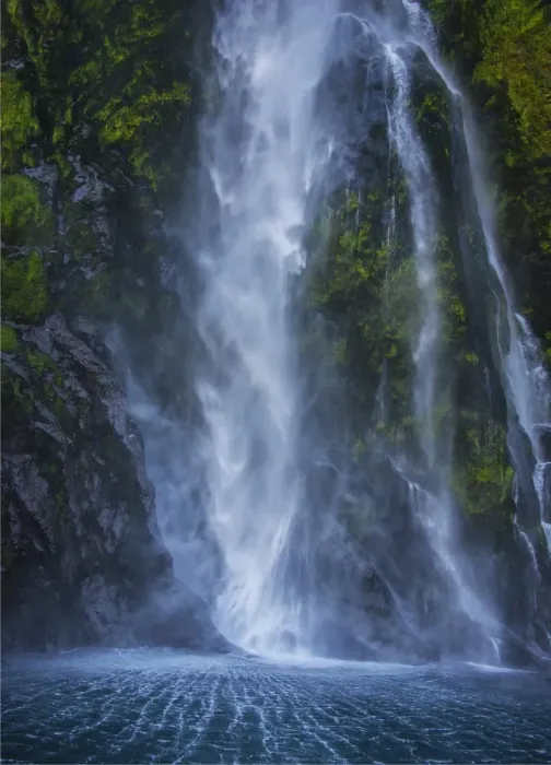 Framed Print : The thundering Stirling waterfall, Fjordland national park, South Island, New Zealand Framed Print : The thundering Stirling waterfall, Fjordland national park, South Island, New Zealand