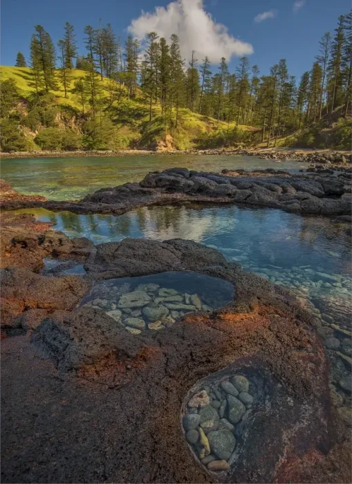Framed Print : Tidal pools at Cresswell bay Framed Print : Tidal pools at Cresswell bay