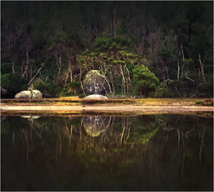 Framed Print : Tidal river estuary, Wilsons Promontory national park, Victoria, Australia Framed Print : Tidal river estuary, Wilsons Promontory national park, Victoria, Australia