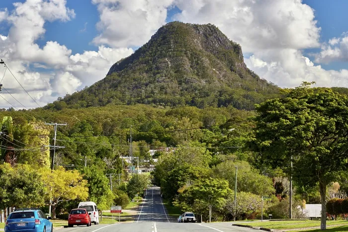 Framed Print : The town of Panoma with Mount Cooroora Framed Print : The town of Panoma with Mount Cooroora