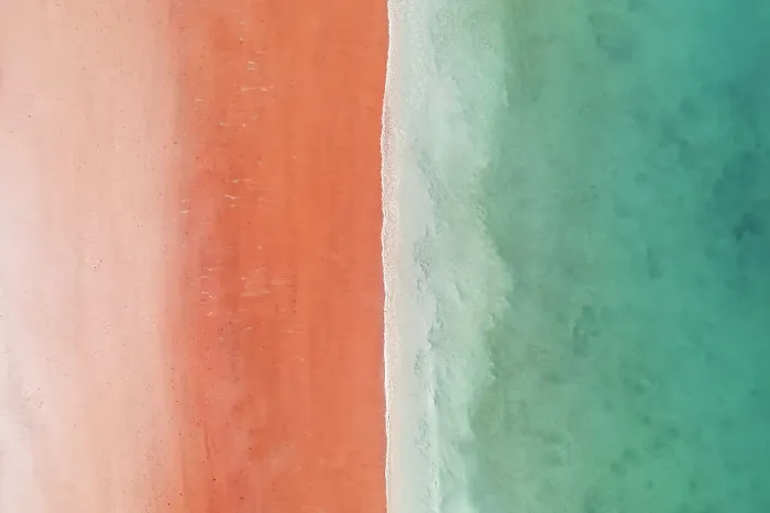 Framed Print : Tranquil beach scene photographed from a drone perspective, Broome, Western Australia, Australia Framed Print : Tranquil beach scene photographed from a drone perspective, Broome, Western Australia, Australia