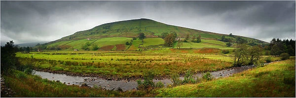 A tranquil view of farmland in the Yorkshire dales, England, United Kingdom